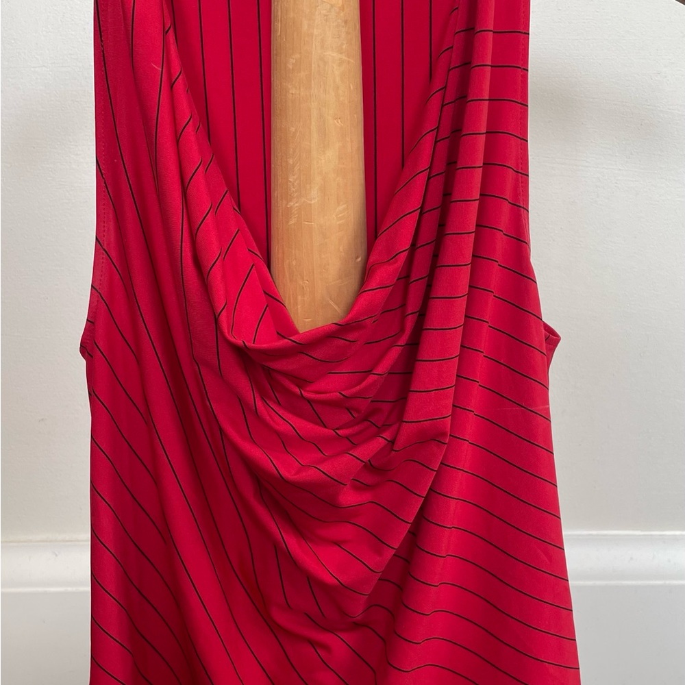 Red Striped Women's Tank Top